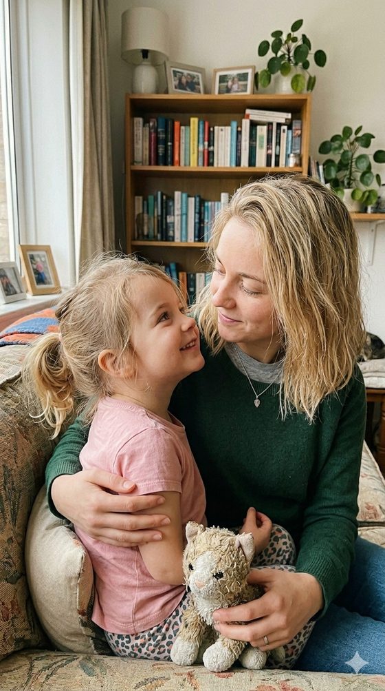 Kelly met haar dochtertje Jill